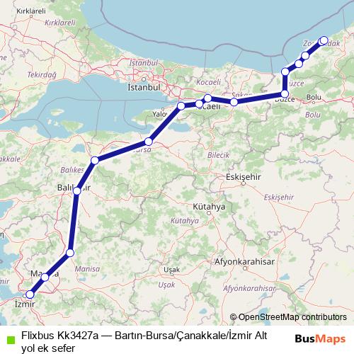 Flixbus Kk3427a bus Line Map