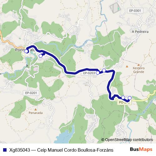 Xg835043 bus Line Map