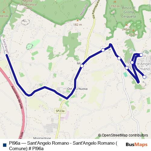 Pl96a bus Line Map