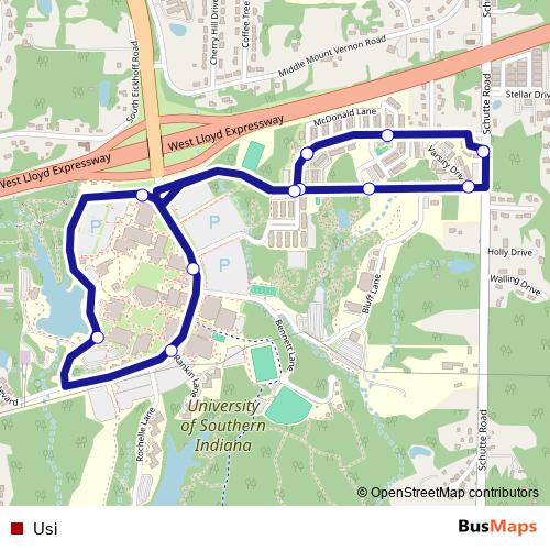 Usi bus Line Map