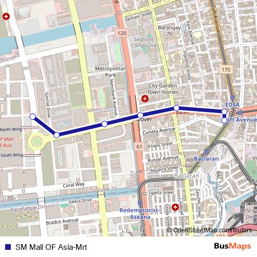 SM Mall OF Asia-Mrt bus Line Map