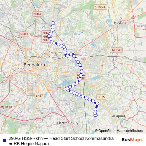 290-G HSS-Rkhn bus Line Map