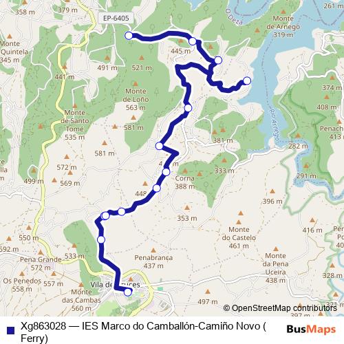 Xg863028 bus Line Map