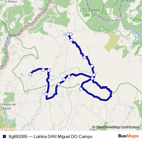 Xg692005 bus Line Map