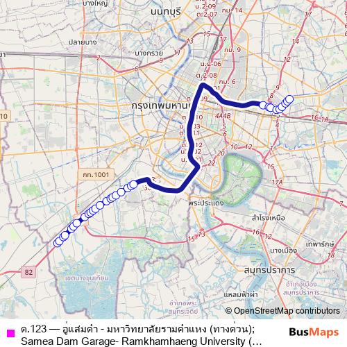 ต.123 bus Line Map