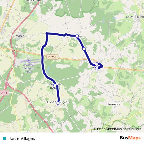 Jarze Villages bus Line Map