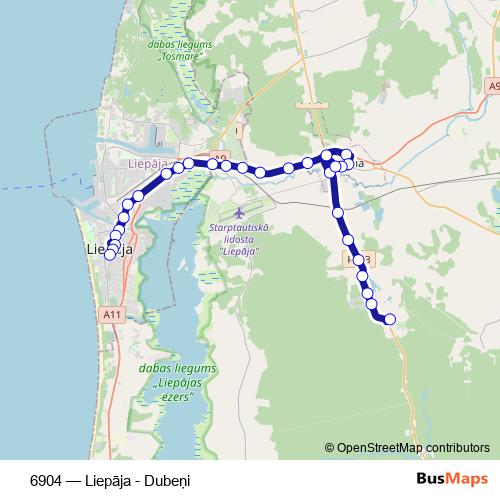 6904 bus Line Map
