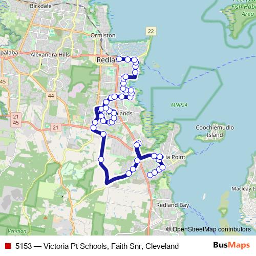 5153 bus Line Map