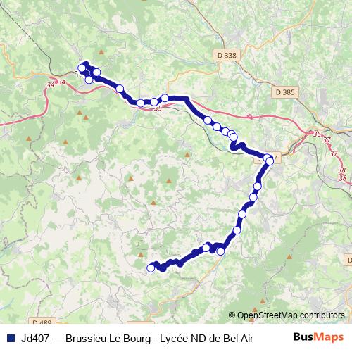 Jd407 bus Line Map