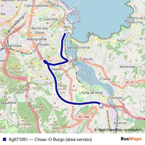 Xg871091 bus Line Map