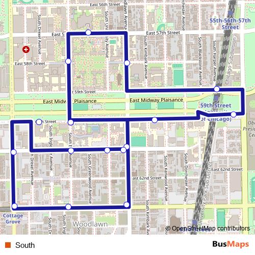 South bus Line Map