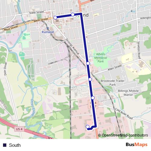 South bus Line Map