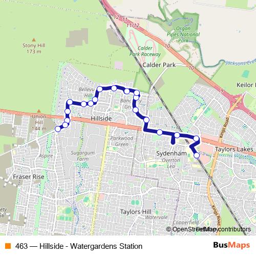 463 bus Line Map