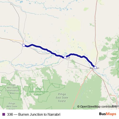 336 bus Line Map