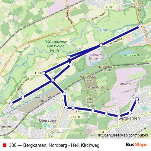 336 bus Line Map