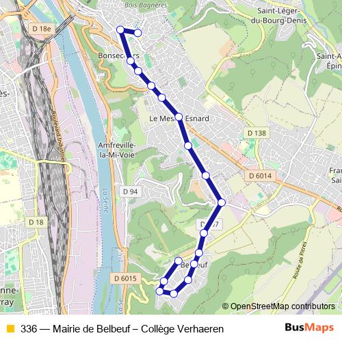 336 bus Line Map