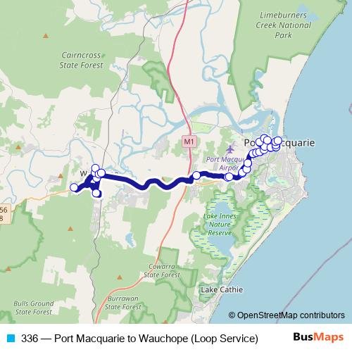 336 bus Line Map