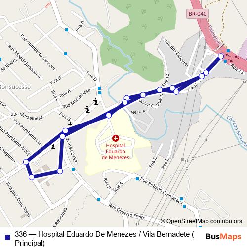 336 bus Line Map