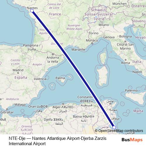 NTE-Dje bus Line Map