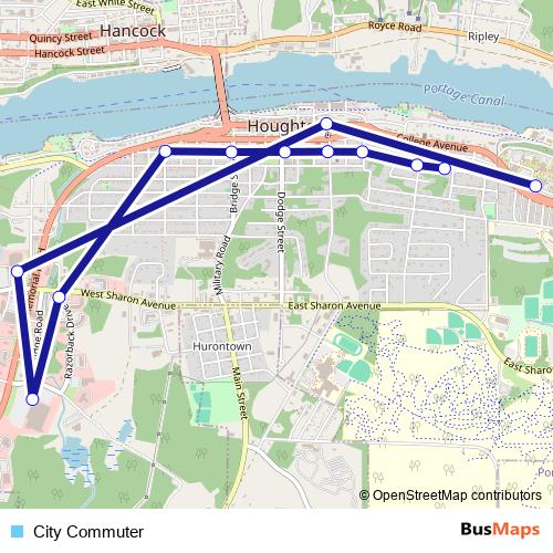 City Commuter bus Line Map