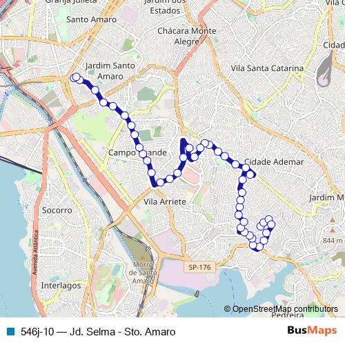 546j-10 bus Line Map