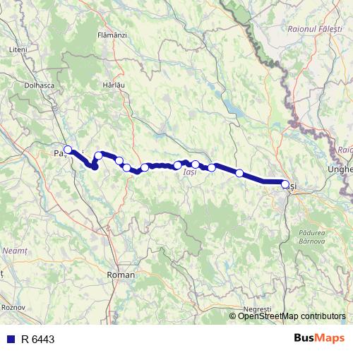 R 6443 rail Line Map