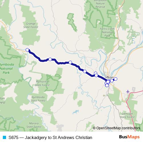 S675 bus Line Map