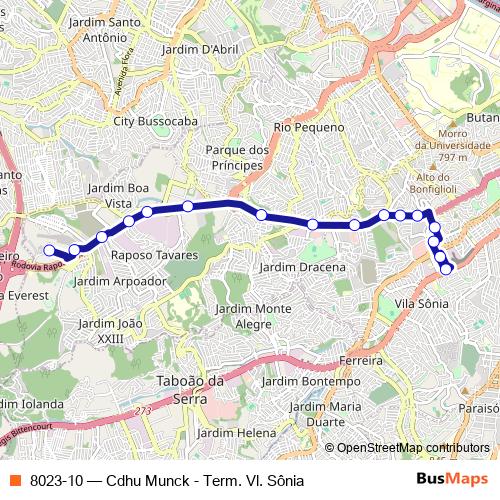 8023-10 bus Line Map