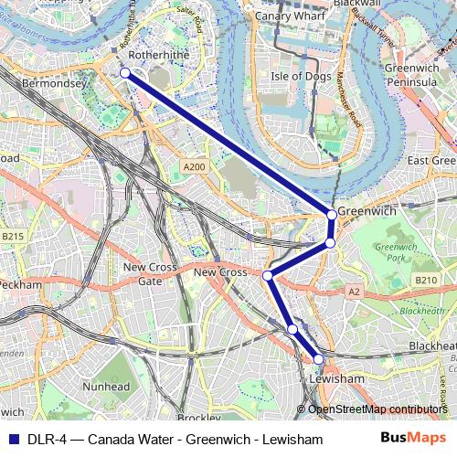 DLR-4 bus Line Map