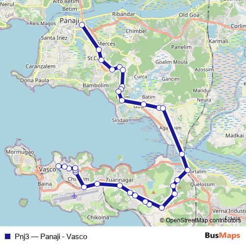 Pnj3 bus Line Map