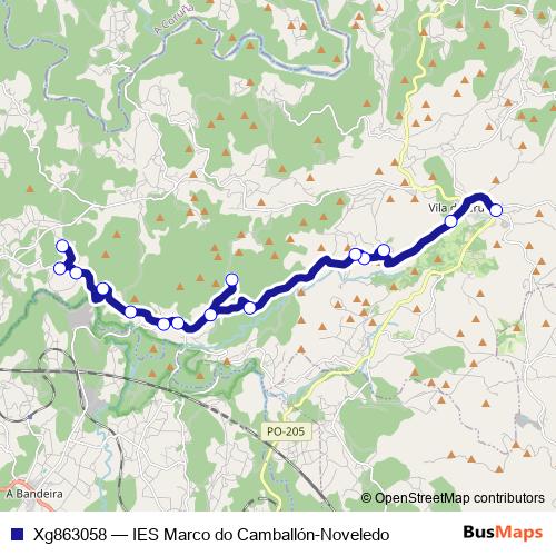 Xg863058 bus Line Map