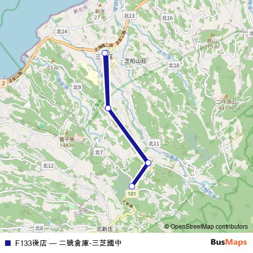 F133後店 bus Line Map