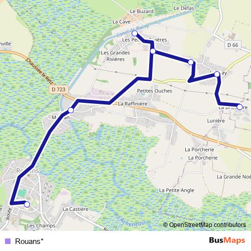Rouans* bus Line Map