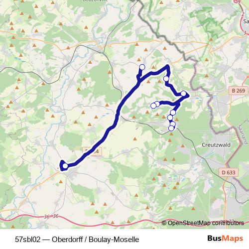57sbl02 bus Line Map