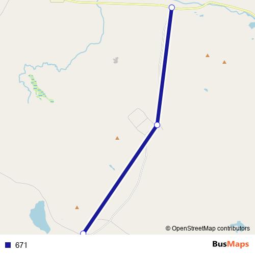 671 bus Line Map