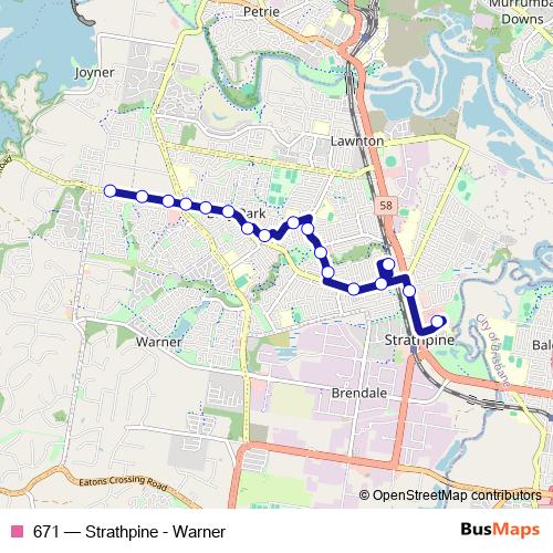 671 bus Line Map