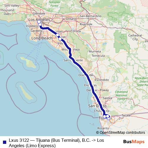 Lxus 3122 bus Line Map