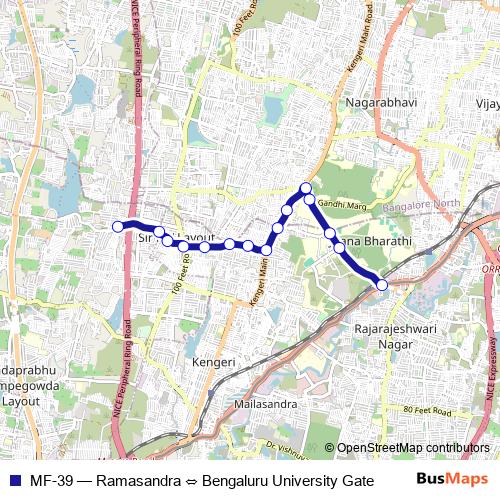 MF-39 bus Line Map