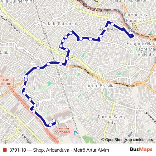3791-10 bus Line Map
