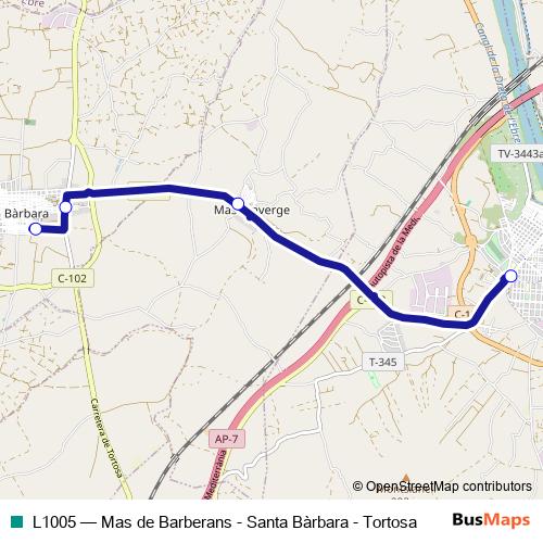 L1005 bus Line Map