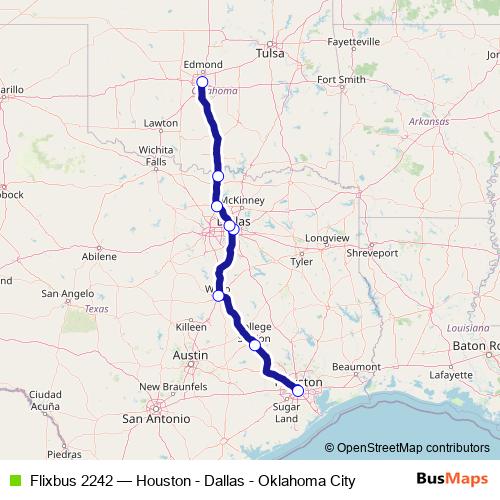 Flixbus 2242 bus Line Map