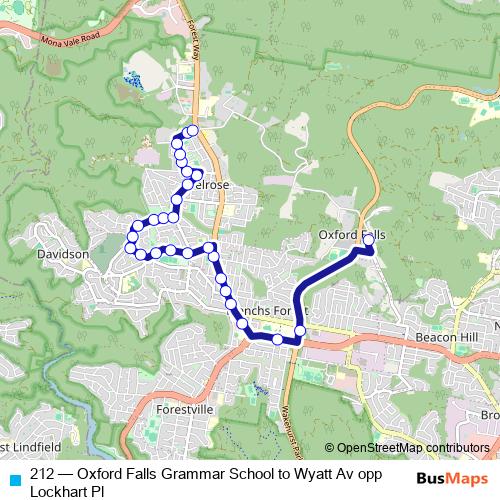 212 bus Line Map