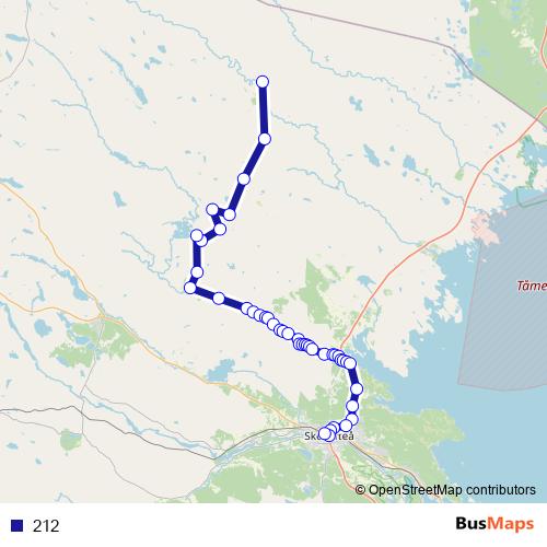 212 bus Line Map