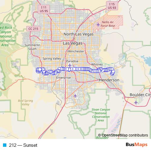 212 bus Line Map