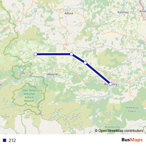 212 bus Line Map