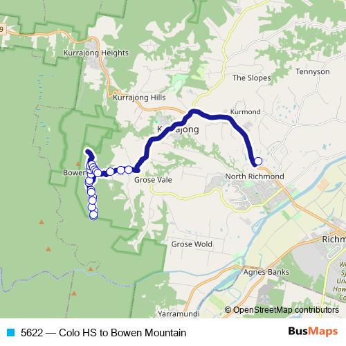 5622 bus Line Map