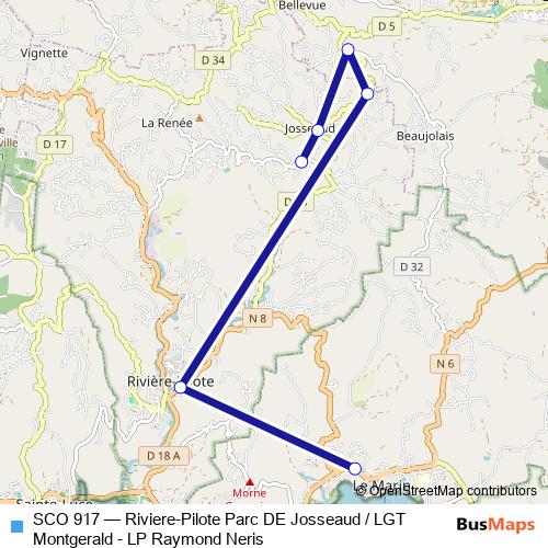 SCO 917 bus Line Map