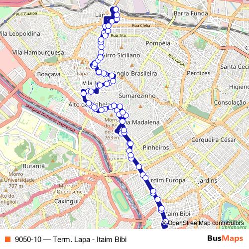 9050-10 bus Line Map