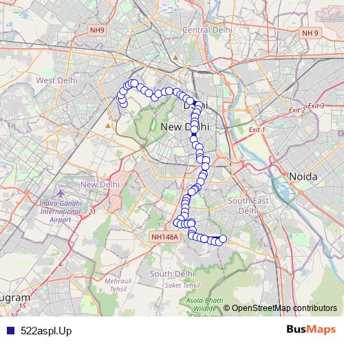 522aspl.Up bus Line Map