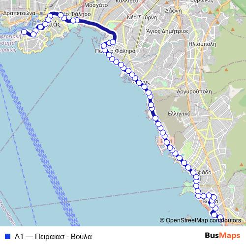 Α1 bus Line Map